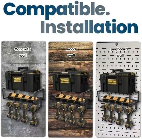 Power Tool Organizer, 120LB Bearing Assemble-free Wall Mount Cordless Drill Holder Utility Racks Storage For Dewalt Milwaukee Christmas Fathers Gifts Husband Garage Workshop On Clearance - Image 6