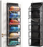 Lifewit 6 Tier Clear Over the Door Hat Rack, Baseball Caps Organizer, Black by Lifewit