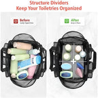 Mesh Shower Caddy Portable with Dividers - 2-Handle Shower Bag for Dorm - Image 3