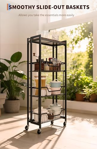GarveeHome Large 4-Tier Foldable Kitchen Storage Shelf - Image 6