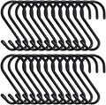 24 Pack 4 Inch Heavy Duty Large S Hooks - Vinyl & Rubber Coated Non Slip Metal S Hooks for Hanging Plants, Closet, Garden, Jeans, Jewelry, Pot, Pan, Cups, Towels by DINGEEUtilityHook