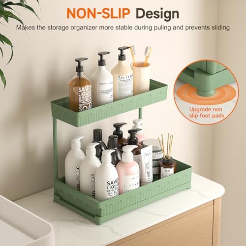 Sevenblue 3-Pack 2-Tier L-Shaped Under Sink Organizers with Sliding Drawers - Image 4