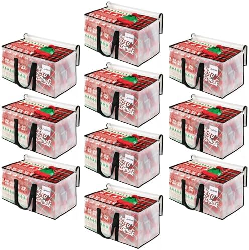 BlissTotes Moving Bags, 10-Pack Storage Bags, Moving Boxes Heavy Duty Extra Large, Moving Totes, Clear moving Bag, Reinforced Handles & Tag Pocket (93L) | Moving Box Heavy Duty Extra Large, Moving Totes with Zipper, Large Packing Bag with Reinforced Ha... by BlissTotes