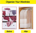 Garment Bags for Hanging Clothes 24'' x 60'' (Set of 6) Coat Covers for Closet Foldable Washable Dress Bags for Hanging Clothes for Long Dress Dance Costumes Suits Gowns Coats - Image 5
