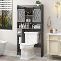 Vabches Over The Toilet Storage Cabinet with Sliding Doors, Wash Grey by Vabches