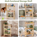 AmazerBath Bamboo Over The Toilet Storage Shelf - 3-Tier Bathroom Organizers and Storage Shelves, 2 in 1 Dual Stable Above Over Toilet Bamboo Shelf Home Storages Rack for Small Bathroom, Space Saver - Image 6