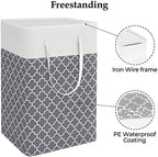 StorageRight Laundry Basket Hamper, 75L Clothes Storage, Clover Grey - Image 3