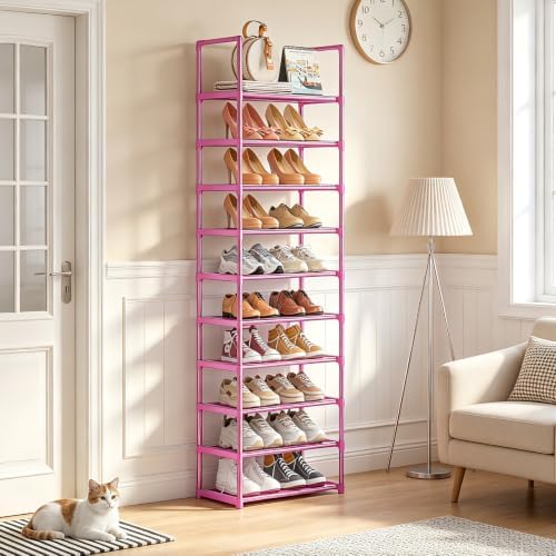 OYREL Metal Shoe Rack,Sturdy Stackable Shoes Organizer - Image 2