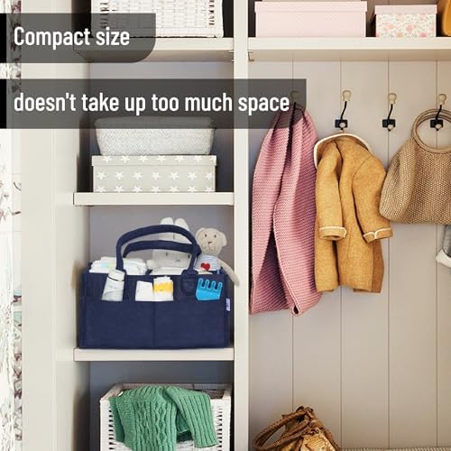 Mr. Pen- Baby Diaper Caddy Organizer, Navy Blue - Image 5