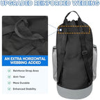 BALEINE 120L Laundry Bag Backpack, 900D Oxford Fabric Large Travel Laundry Bags with Shoulder Straps and 2 Mesh Pockets for College Dorm, Apartment, Laundromat (Black, 120L) - Image 4