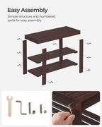 SONGMICS Shoe Rack Bench, 3-Tier Bamboo Shoe Storage Organizer, Entryway Bench, Holds Up to 286 lb, 11.3 x 27.6 x 17.8 Inches, for Entryway Bathroom Bedroom, Brown ULBS04Z | Shoe Storage Organizer, Holds Up to 286.6 lb, Brown, BAMBOU Collection ULBS04Z - Image 8