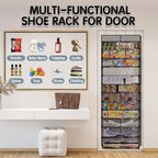 Kotkn Over The Door Shoe Organizer with 12 Large Breathable Pockets - Durable Hanging Storage for the Entire Family's Shoes (Gray) - Image 7