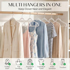 SMARTOR Plastic Hangers 50 Pack - Thin Clothes Hangers Heavy Duty | Durable, Lightweight, Space Saving, Slim Hangers Plastic, Dorm Room Essentials for College Students - White - Image 2