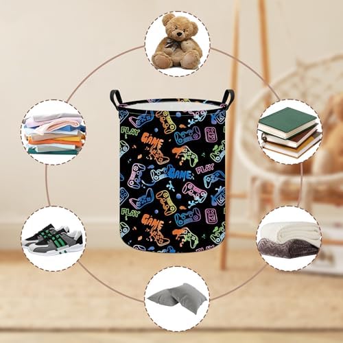 Game Fabric Storage Bin Nursery Organizer Basket - Image 7