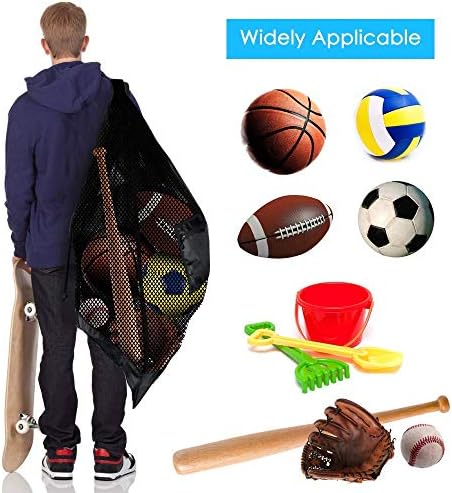 BROTOU Extra Large Mesh Ball Bag, Drawstring Socce Bag for Coach - Image 5