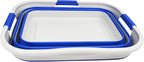 SAMMART 30L(8 gallon) Collapsible Plastic Laundry Basket - Foldable Pop Up Storage Container/Organizer - Space Saving Hamper/Basket - Water Capacity 24L(6.3 gallon) (1, Grey/Purplish Blue) - Image 3