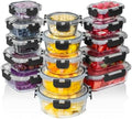Razab 30 PC Glass Food Storage Containers with Lids - Reusable Glass Meal Prep Containers for Lunch and Leftovers - Airtight & Leakproof Snap Locking Lids - Oven, Freezer, Microwave, Dishwasher Safe by RazabHomeGoods