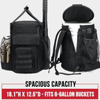 Baseball Bucket Bag, Softball Coaches Bags Fit 6 Gallon Bucket - Image 3