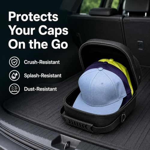 Hard Hat Travel Case for Up to 3 Baseball Caps, Premium Compact Hat Carrier - Image 6
