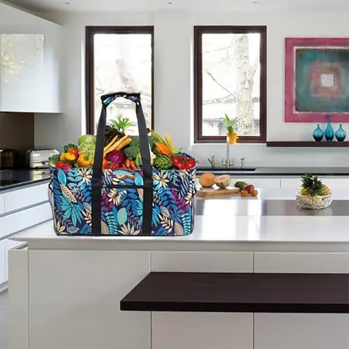 Extra Large Utility Tote Bag - Reusable Grocery Bags Foldable Heavy Duty - Image 5