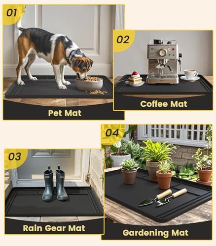 Under Sink Mats for Kitchen Waterproof 34"x22",Black - Image 6