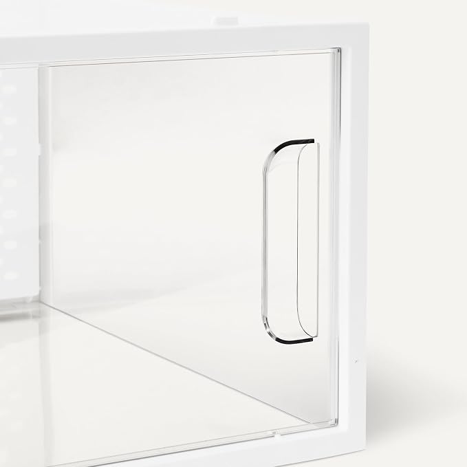 Amazon Basics Stackable and Foldable Clear Shoe Storage Organizer Box, Large, 12-Pack - Image 4