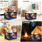 Baseball Storage Basket Toy Storage Bins Collapsible Cube Organizer - Image 5