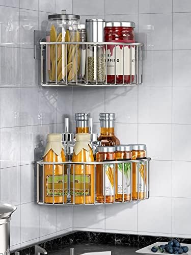 SMARTAKE 2-Pack Corner Shower Caddy Deep Basket, SUS304 Stainless Steel - Image 7
