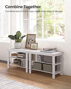 SONGMICS Shoe Rack Bench, 3-Tier Bamboo Entryway Bench, 27.6 Inches Width - Image 6