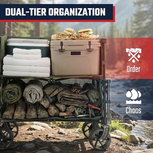 Sekey 400L Double-Decker Wagon, 500 lb Capacity, 50 in Extender - Image 6