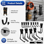 Slatwall Hooks 20Pack, Heavy Duty Slatwall Accessories for Garage - Image 5