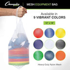 Champion Sports Mesh Equipment Bag – Heavy-Duty Nylon Drawstring Bag with Lock & ID Tag, Breathable Storage Sack for Balls, Swim Gear, Laundry & Toys, Multiple Sizes & Colors - Image 7