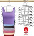 3Pcs Tank Top Hangers Space Saving Hanger Organizer Bra Hangers Silver by Besslly