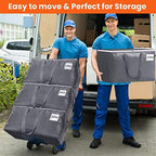 BlissTotes Large Moving Boxes and with Zippers & Handles Moving Supplies with lids, Heavy Duty Totes for Storage Bags for Space Saving, Fold Flat, Moving and Storing, 10 Pack - Image 5