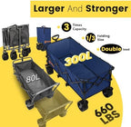 Sekey 300L Extended Collapsible Wagon, 660 lb Capacity, 48 in Long - Image 2