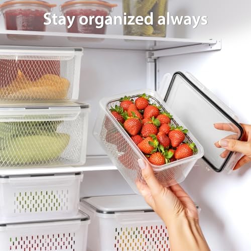 3 PCS Large Fruit storage Containers for Fridge Food Storage Containers - Image 6