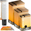 AirVault Vacuum Storage Bags for Travel & Home - Space Saver Compression Packing Bags Set for Clothes, Blankets & Seasonal Storage, Small (4), Medium (8), Large (8) (Orange,20-Pack Combo) by AirVault