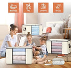 90L Large Storage Bags, 4 Pack Clothes Storage Bins Closet Organizers | Foldable Storage Containers, with Reinforced Handle, for Clothing, Blanket, Comforters, Bed Sheets, Pillows and Toys - Image 5