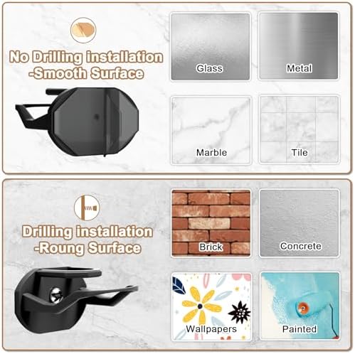 Niunuerga 48 Pack Adhesive Hat Hooks for Wall, Super Strong Hat Rack for Baseball Caps, Minimalist Hat Organizer Display for Home Decor, Hat Hangers Holder for Wall, Door, Closet, No Drilling (Black) - Image 5