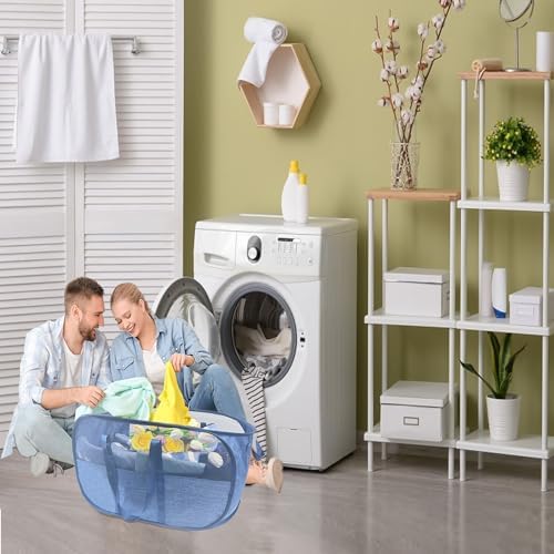 Extra Large Mesh Pop Up Laundry Hamper, 100L Collapsible Laundry Basket - Image 7