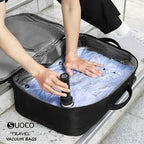 Travel Vacuum Bags for Clothing with Cordless Pump 12 Combo, Clear | Compression Packing Cubes Organizer Storage for Luggage Suitcase, Space Saver Seal Bags for Vacation Cruise - Image 6