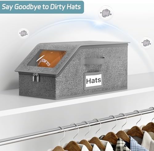 AOODA 3 Pack Stackable Hat Storage Box for Baseball Caps, Holds 36 Caps - Image 5