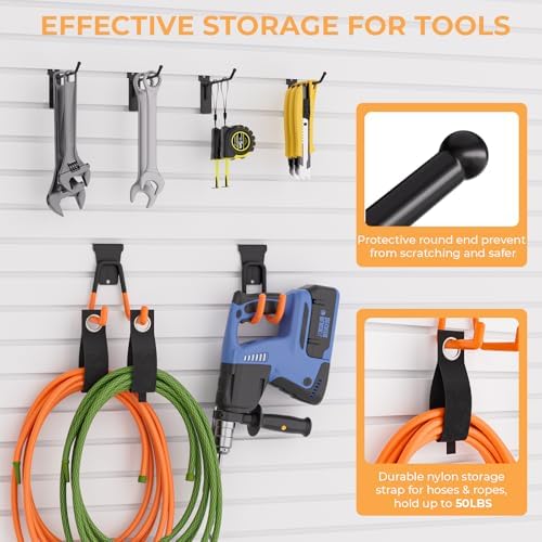 INCLY 27PCS Slatwall Accessories Set with 3 Baskets & Multisized Hooks - Image 5
