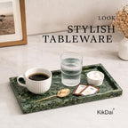 Real Marble Decorative Tray, for Perfume, Jewelry, Vanity Decor and Bathroom Countertop, Large 11.6"x6" Made with One Pieces Stone Catchall Tray for Kitchen, Coffee Table, Candle (Green) - Image 4