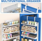 coobest 8-Tier Over the door Spice Rack Organizer, Large Heavy Duty Metal Wall Mount or Over The Door, 2 in 1 Rust-Proof Hanging Storage Shelf for Kitchen Pantry, Bathroom, Laundry Room, Closet - Image 3