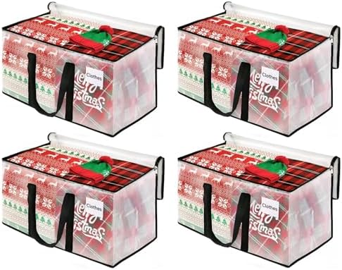 BlissTotes Moving Bags, 125L 4-Pack Storage Bags, Moving Boxes | Moving Box Heavy Duty Extra Large, Moving Totes with Zipper, Large Packing Bag with Reinforced Handles, Packaging Moving by BlissTotes