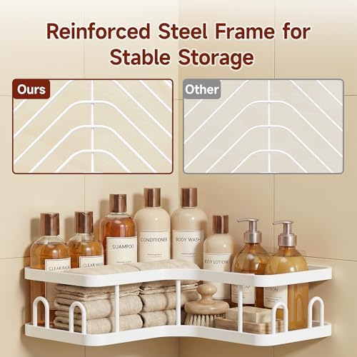Veken Large Capacity Corner Shower Caddy 6-Pack, Advanced Rustproof Design - Image 5