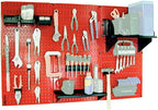 Wall Control 30-WRK-400RB Standard Workbench Metal Pegboard Tool Organizer,Red/Black - Image 2