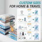 Travel Vacuum Storage Bags with Rechargeable Cordless USB Pump, 26 Combo - Image 4
