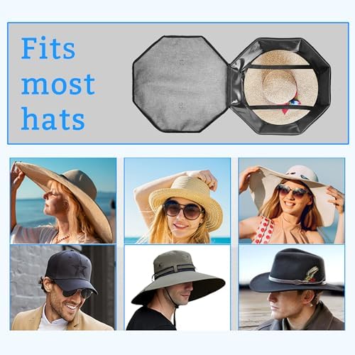 Hat Storage Box,Hat Boxes for Women Storage,Cowboy Hats Holder for Travel,Wide Brims Hat Carrier Case,Stuffed Animal Toy Organizer,Hat Box Closet Organizers and Storage,Hat Boxes for Men - Image 4
